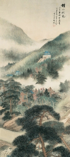 南京钟山风景区国画