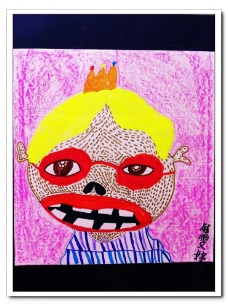 大嘴人 儿童画图片