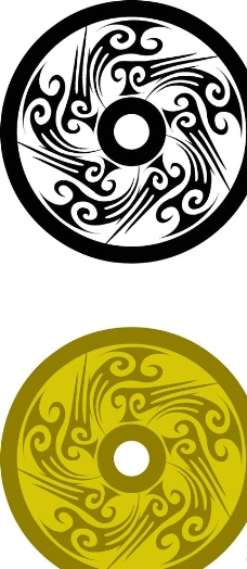 硬币环形花纹素材