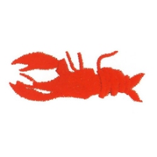 绣花 动物 色彩 红色 龙虾 免费素材