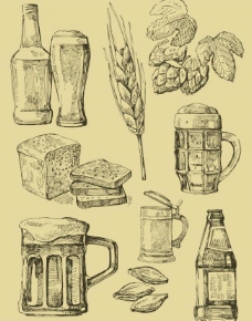 餐饮啤酒标签图片