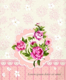 名片模板玫瑰花卡片背景图片