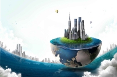 环境保护环保地球素材保护环境社区文化展板图片