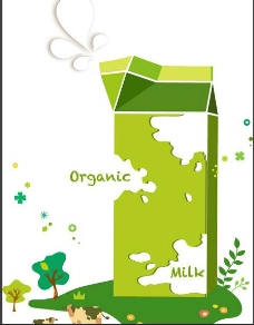 绿色牛奶盒子