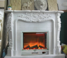 白色壁炉架电壁炉图片