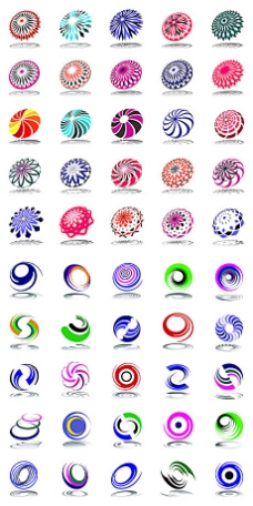 彩色圆形logo标志设计矢量素材