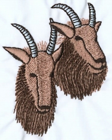 绣花 动物 鹿 羊 色彩 免费素材