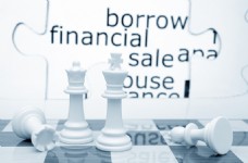 金融概念借金融销售国际象棋的概念