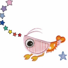 贴布 动物 鱼 海洋生物 粉红色 免费素材