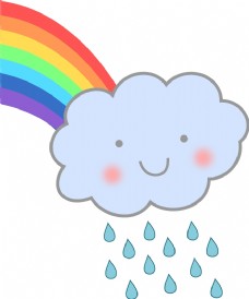 可爱的雨云与彩虹
