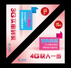 中国移动4G柜角贴