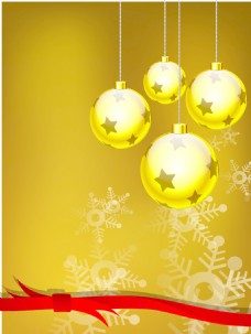 黄色背景圣诞庆祝活动背景