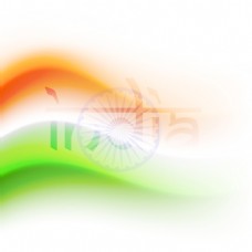 创造性的印度国旗波背景
