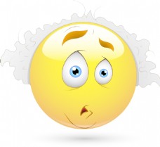 斯迈利矢量插画-担心老人