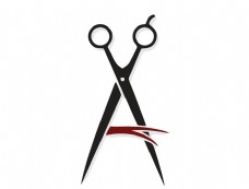 几何剪刀logo