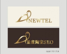 金雀logo设计图片