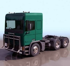 3D车模集装箱运输车卡车货车等3D模型素材9
