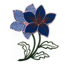 绣花植物花色彩蓝色免费素材