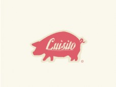 经典英文字体小猪logo