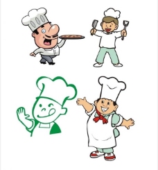 卡通人物卡通厨师图片职业人物矢量人物