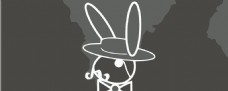 经典英文字体兔子logo