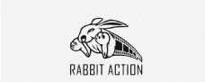 经典英文字体兔子logo