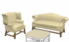 室外模型室内家具之外国沙发403D模型