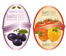 水果果实简约实用水果标签系列矢量素材三