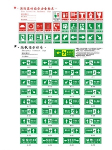 企业LOGO标志消防疏散标志图片