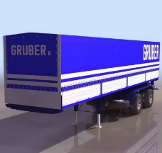 3D车模集装箱运输车卡车货车等3D模型素材5