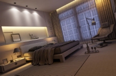 卧室设计3D效果图源文件Vary渲染效果