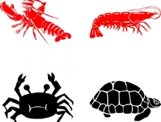 龙虾螃蟹乌龟图片