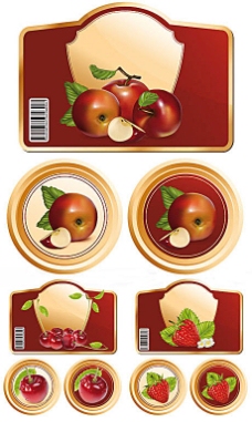 苹果商品标签矢量素材
