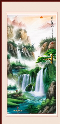 中堂画巨幅山水画图片