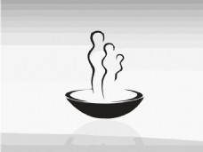 卡通文字瓷碗logo