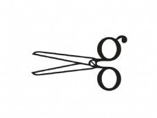 经典英文字体剪刀logo