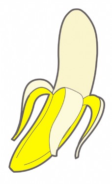 剥去香蕉矢量艺术
