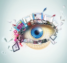 数码眼睛创意眼睛数码科技图片