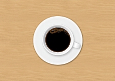 咖啡杯俯视图psd分层素材