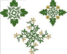 绿色叶子葡萄藤蔓花纹图片