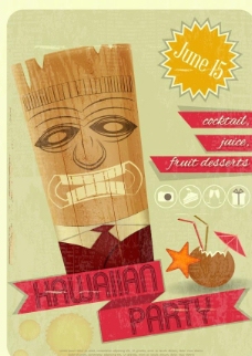 复古食品海报矢量素材图片
