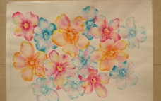 水彩手绘花卉 服装图片