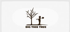 经典英文字体树木logo