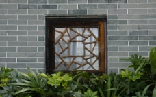 方形木框窗子图片