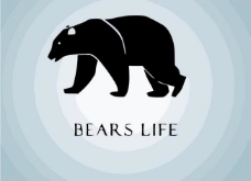 经典英文字体棕熊logo图片