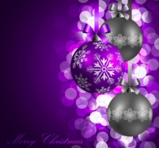 紫色朦胧圣诞背景图片