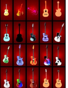 吉他矢量图图片
