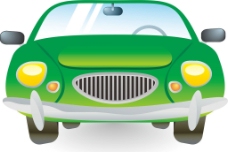 绿色小轿车卡通画图片