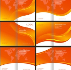 画册设计橙色动感企业画册封面设计矢量文件