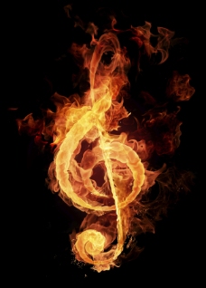 音符火焰音乐符号
